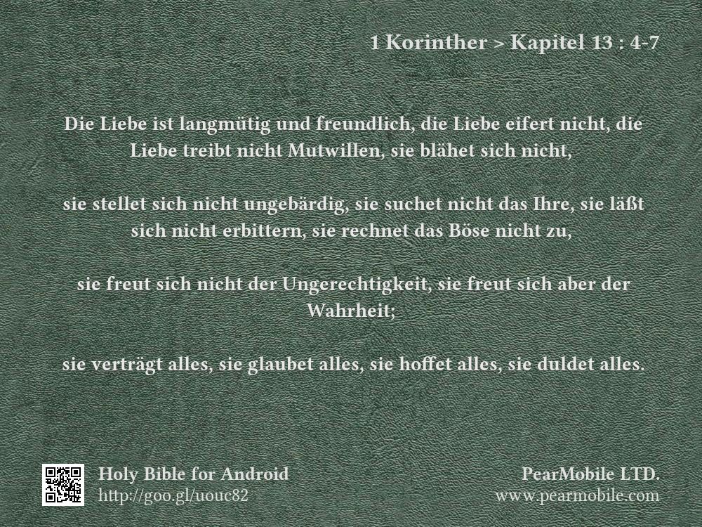 1 Korinther, Kapitel 13:4-7